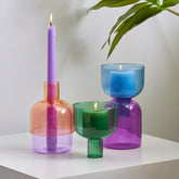 Colorful Glass Candle Holder